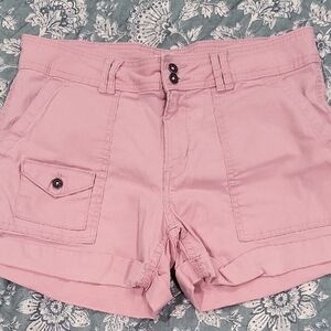 Time and Tru Pink Cargo Shorts Relaxed Fit
